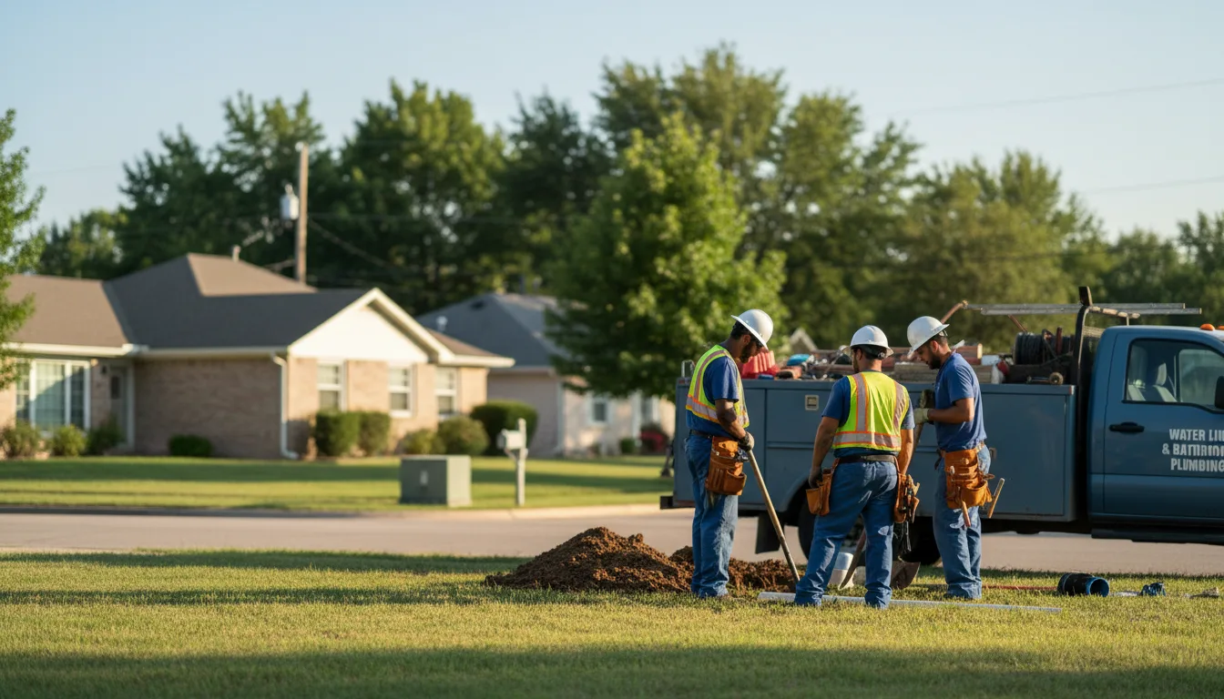 Residential water line and bathroom plumbing service in Stonewall, LA